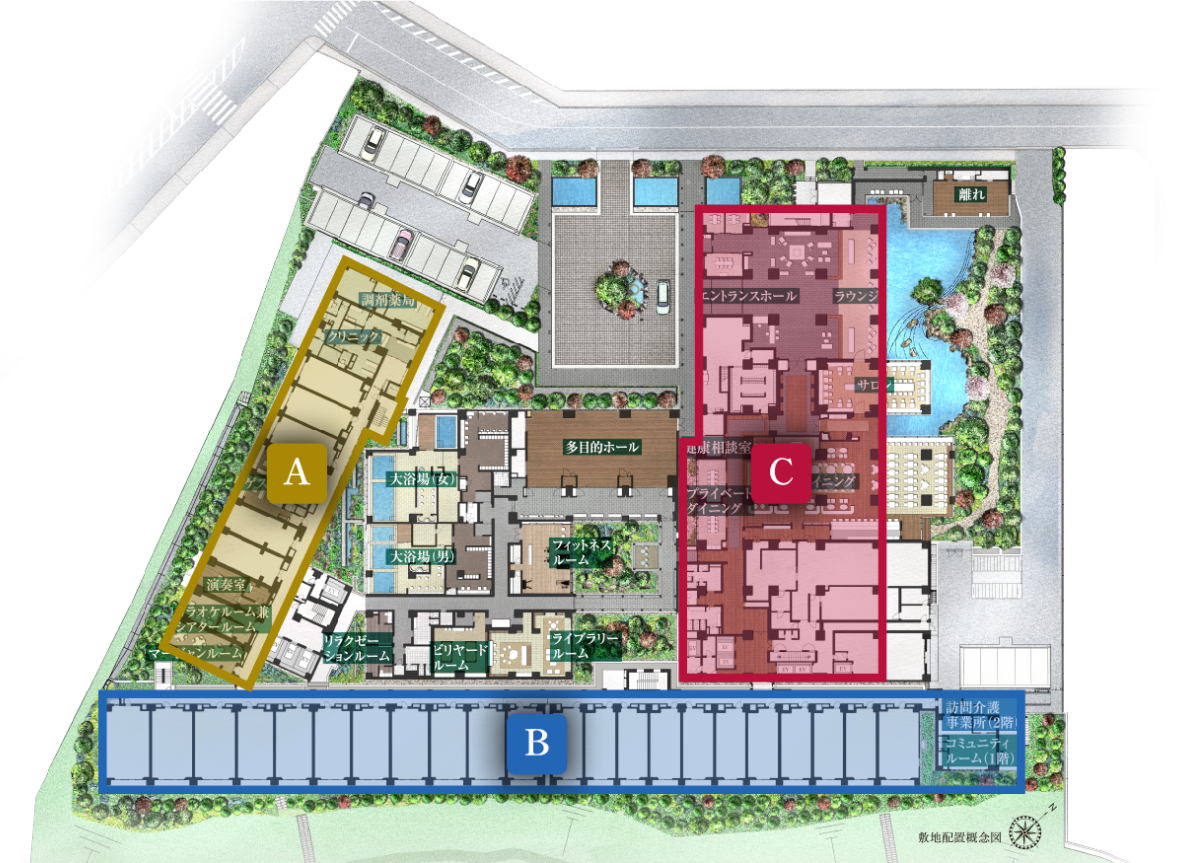 敷地配置概念図